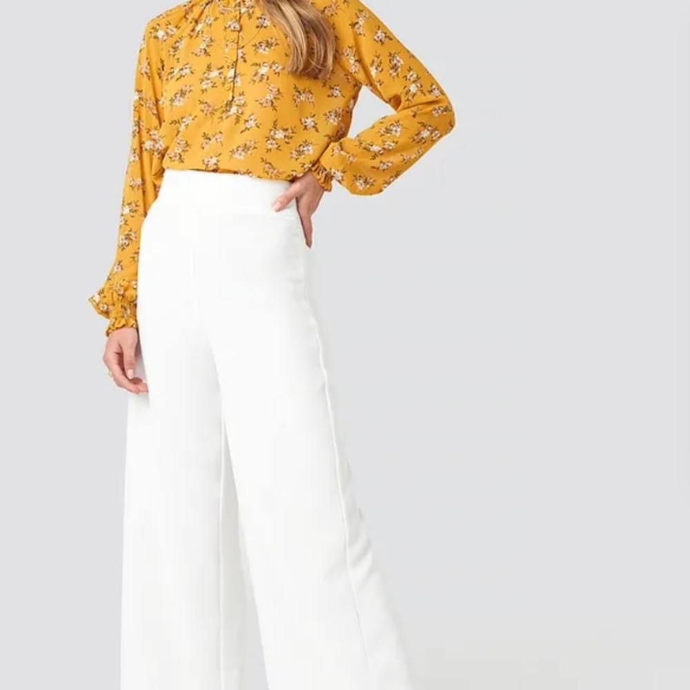 Summer Floral Mustard Blouse